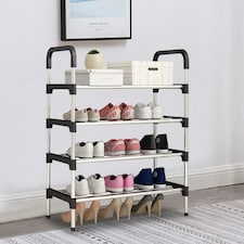 Living and Home 4-Tier Stackable Shoe Rack Organizer thumbnail 7