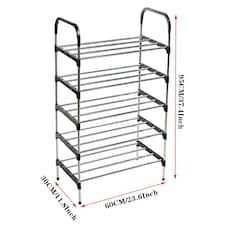 Living and Home 5-Tier Stackable Shoe Rack Organizer thumbnail 5