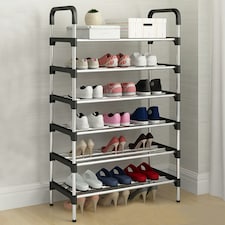 Living and Home 6-Tier Stackable Shoe Rack Organizer thumbnail 7
