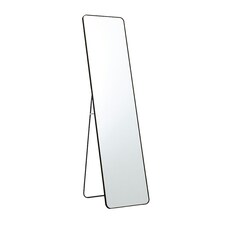 Living and Home Modern Rectangular Metal Floor Mirror - Black -155cm thumbnail 6