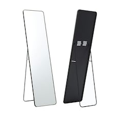 Living and Home Modern Rectangular Metal Floor Mirror - Black -155cm thumbnail 9