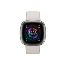 Fitbit Sense 2 - Lunar White / Platinum thumbnail 2