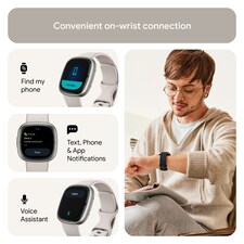Fitbit Sense 2 - Lunar White / Platinum thumbnail 7