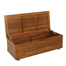 Charles Bentley FSC Acacia Outdoor Garden Storage Box - H36xW46xL110cm thumbnail 3