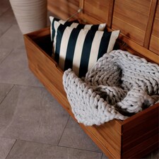 Charles Bentley FSC Acacia Outdoor Garden Storage Box - H36xW46xL110cm thumbnail 8