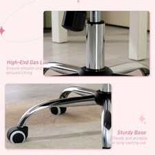 Vinsetto Home Office Chair with Adjustable Height Tilt Function Pink thumbnail 6