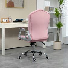 Vinsetto Home Office Chair with Adjustable Height Tilt Function Pink thumbnail 8