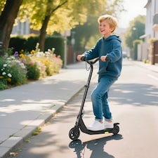 HOMCOM 120W Electric Scooter w/ Rear Brake - Black thumbnail 2