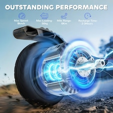 HOMCOM 120W Electric Scooter w/ Rear Brake - Black thumbnail 5