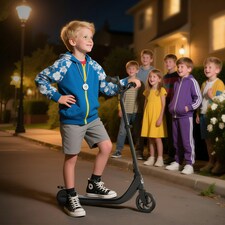 HOMCOM 120W Electric Scooter w/ Rear Brake - Black thumbnail 6