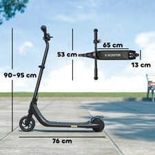 HOMCOM 120W Electric Scooter w/ Rear Brake - Black thumbnail 7