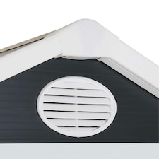 Charles Bentley Plastic Storage Shed 4.4ft x 3.4ft Grey Small Roof Outdoor Tall thumbnail 8