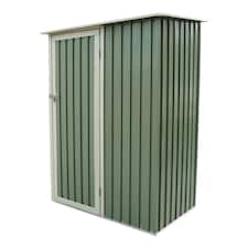 Charles Bentley 4.7ft x 3ft Metal Storage Shed Chest Small Green Roof Door Apex