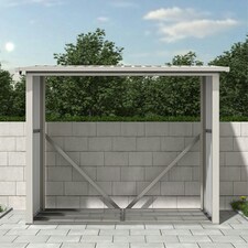 Charles Bentley Metal Log Wood Store Shed - 6x3ft (W182 x D89 x H148cm) thumbnail 6