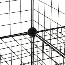 HOMCOM DIY 6 Cube Metal Wire Rack Interlocking Storage Cabinet Organiser Display thumbnail 5