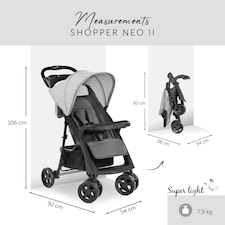 Hauck Shopper Neo II Pushchair - Grey thumbnail 5