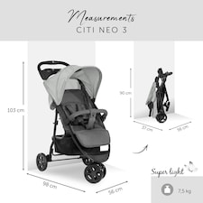 Hauck Citi Neo 3 Pushchair - Grey thumbnail 5