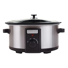 Charles Bentley 6.5L Slow Cooker Black Removable Ceramic Bowl 315W