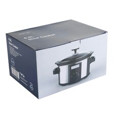 Charles Bentley 6.5L Slow Cooker Black Removable Ceramic Bowl 315W thumbnail 4