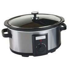 Charles Bentley 6.5L Slow Cooker Black Removable Ceramic Bowl 315W thumbnail 6