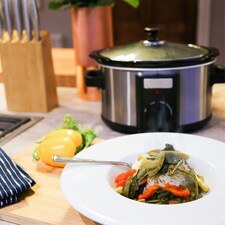 Charles Bentley 6.5L Slow Cooker Black Removable Ceramic Bowl 315W thumbnail 8