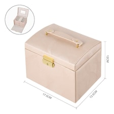 Living and Home Multi-Function Faux Leather Jewellery Storage Box with Drawers thumbnail 2