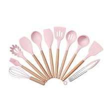 Living and Home Silicone Kitchen Utensil Set 11 Pieces - Pink thumbnail 6