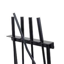 Hazel Log Holder and Fireset Tool Stand Poker Tongs Brush Coal Shovel Tool Stand thumbnail 6