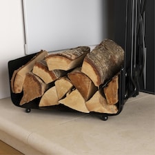 Hazel Log Holder and Fireset Tool Stand Poker Tongs Brush Coal Shovel Tool Stand thumbnail 9