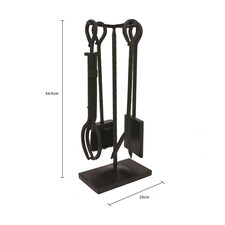 Blackthorn Fireside Companion Set with Poker Tongs Coal Shovel Brush Tool Stand thumbnail 5