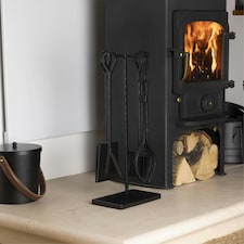 Blackthorn Fireside Companion Set with Poker Tongs Coal Shovel Brush Tool Stand thumbnail 7