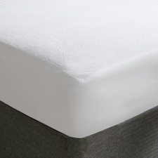 OHS Terry Waterproof Bed Sheet Topper Mattress Protector Cover, Single - White thumbnail 2