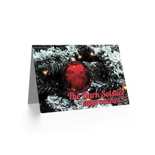 Xmas Dark Solstice Creepy Skull Present Christmas Card thumbnail 2