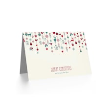 Xmas Decorations Bright Simple Christmas Card thumbnail 2