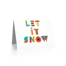 Patchwork Let It Snow Christmas Card thumbnail 2