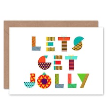 Patchwork Lets Get Jolly Christmas Card