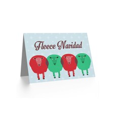 Xmas Merry Spanish Pun Present Sheep Christmas Card thumbnail 2