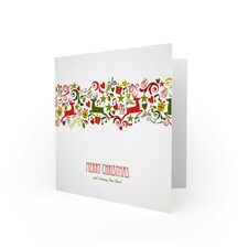 Deer Gift Festive Pattern Christmas Card thumbnail 2