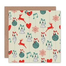 Decorations Snowflake Pattern Christmas Card