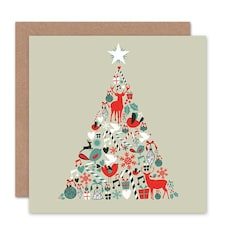 Tree Decorations Deer Christmas Card