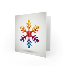 Snowflake Multi Colour Christmas Card thumbnail 2