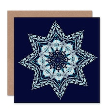 Kaleidoscope Snowflake Christmas Card