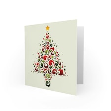 Swirl Pattern Xmas Tree Elegant Modern Christmas Card thumbnail 2