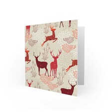Nature Pattern Deer Christmas Card thumbnail 2
