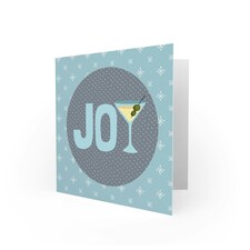 Xmas Merry Martini Joy Olive Glass Present Christmas Card thumbnail 2