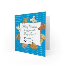 Xmas Merry Lover Pooch Fun Present Dog Christmas Card thumbnail 2
