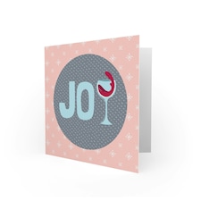 Xmas Merry Red Wine Joy Fun Present Christmas Card thumbnail 2