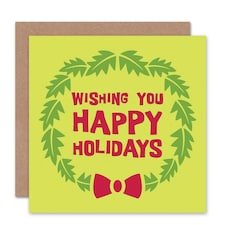 Holidays Green Laurel Christmas Card