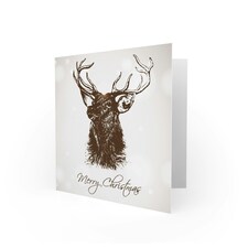 Stag Deer Winter Christmas Card thumbnail 2