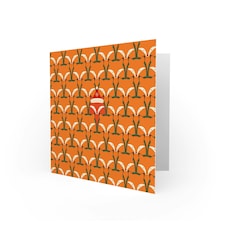 Cartoon Fox Santa Hat Animal Pattern Christmas Card thumbnail 2